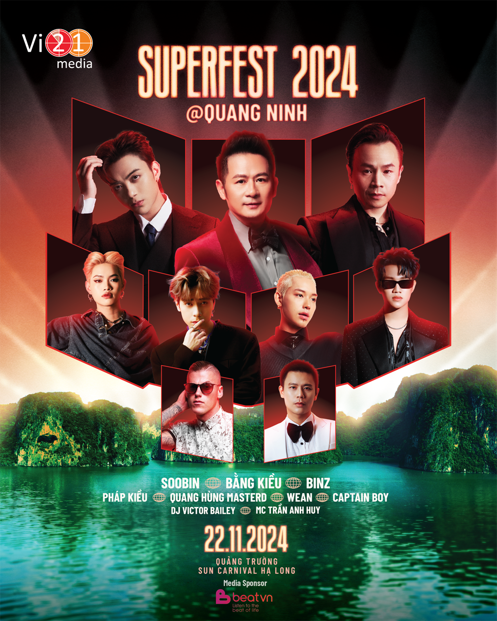 Superfest 2024 “khuấy động” miền di sản Hạ Long tháng 11 cùng dàn nghệ sĩ cực khủng