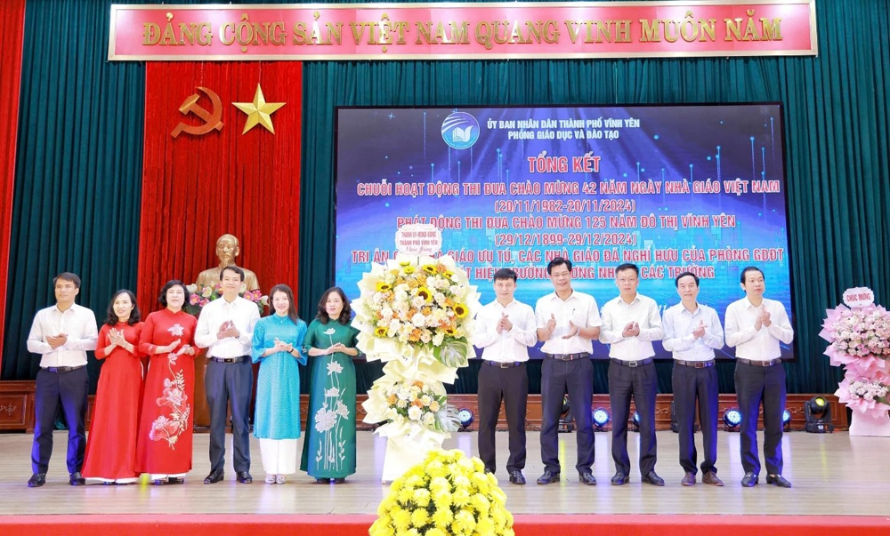 Vĩnh Yên (Vĩnh Phúc): Phòng Giáo dục và Đào tạo tổng kết chuỗi hoạt động thi đua chào mừng ngày Nhà giáo Việt Nam