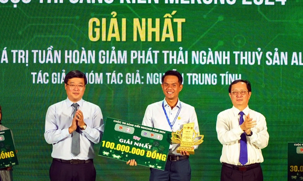 Chuỗi giá trị tuần hoàn giảm phát thải ngành Thủy sản Alpha Amin giành giải Nhất Cuộc thi sáng kiến Mekong năm 2024