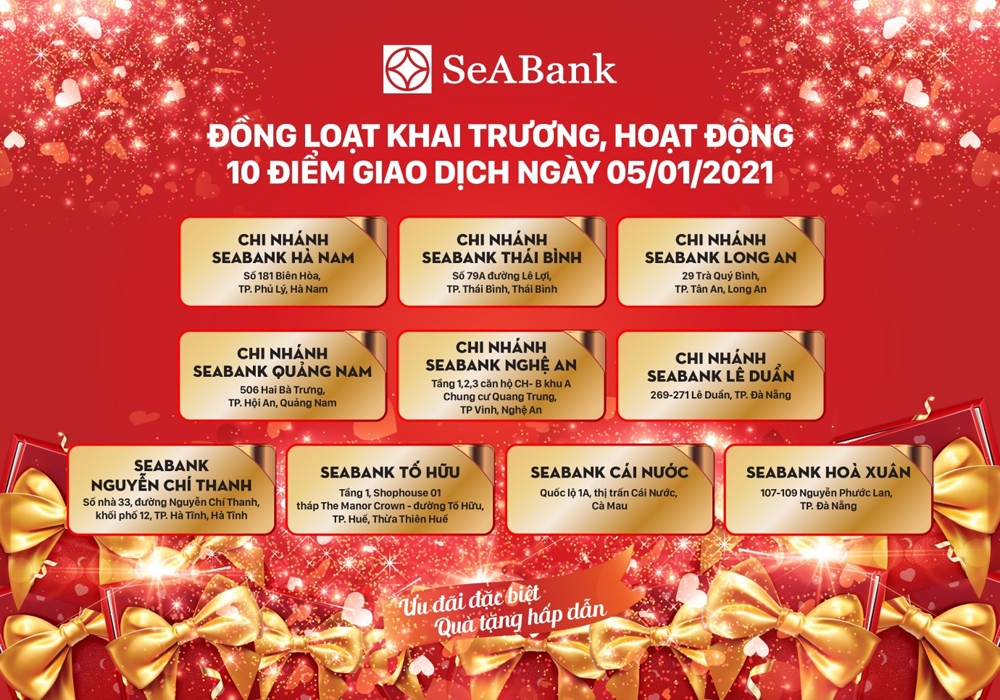 seabank dong loat khai truong va hoat dong 10 diem giao dich moi 296841