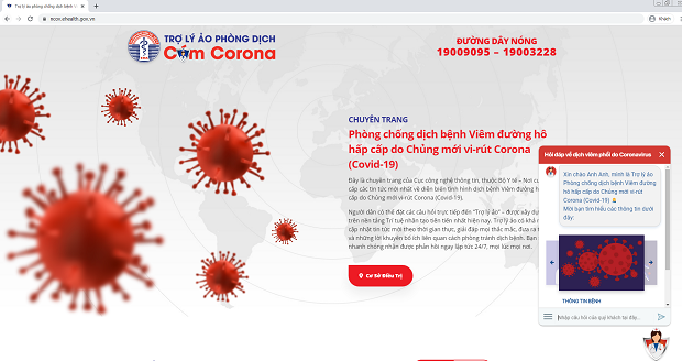 Ra mắt trợ lý ảo hỏi đáp về dịch bệnh viêm đường hô hấp cấp tính do chủng mới virus Corona