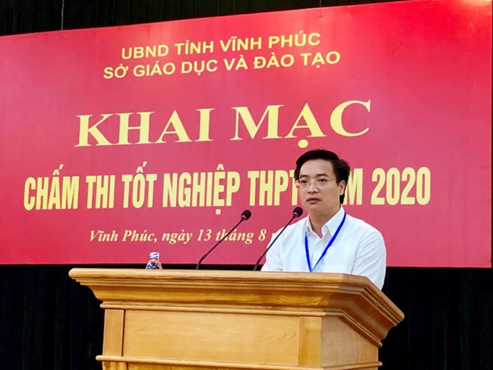 vinh phuc khai mac cham thi tot nghiep thpt nam 2020