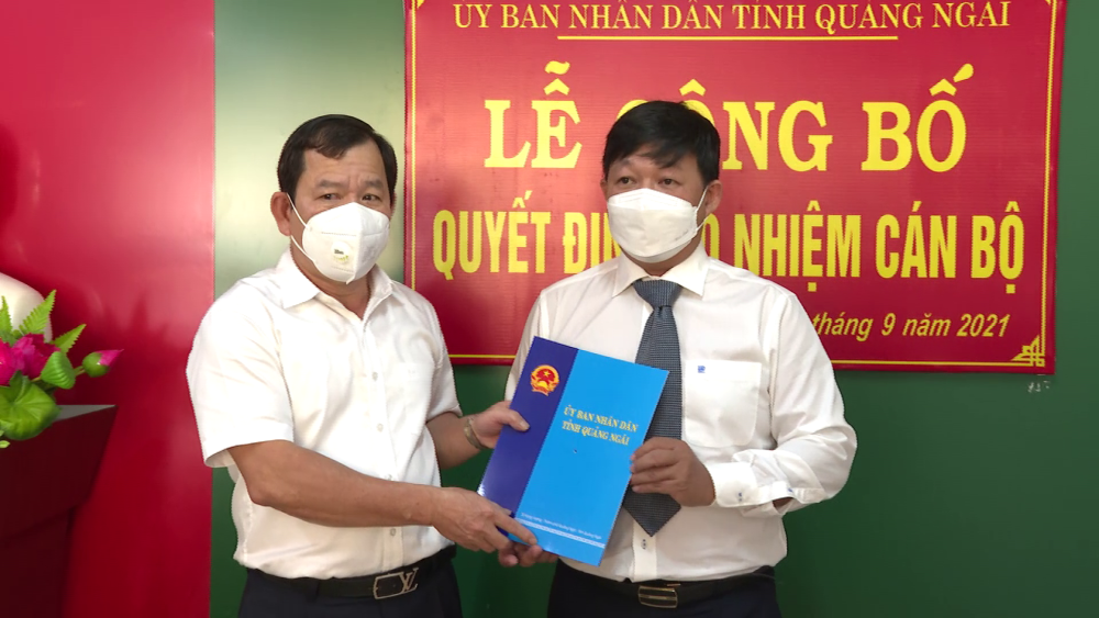 Bổ nhiệm Giám đốc Ban Quản lý dự án đầu tư xây dựng các công trình dân dụng và công nghiệp tỉnh Quảng Ngãi