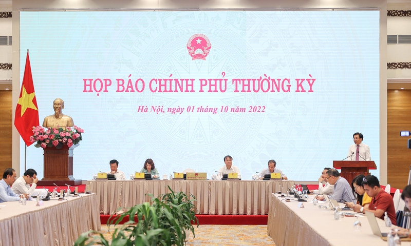 Họp báo Chính phủ thường kỳ tháng 9/2022: Kinh tế xã hội phát triển nhanh, mạnh, ấn tượng