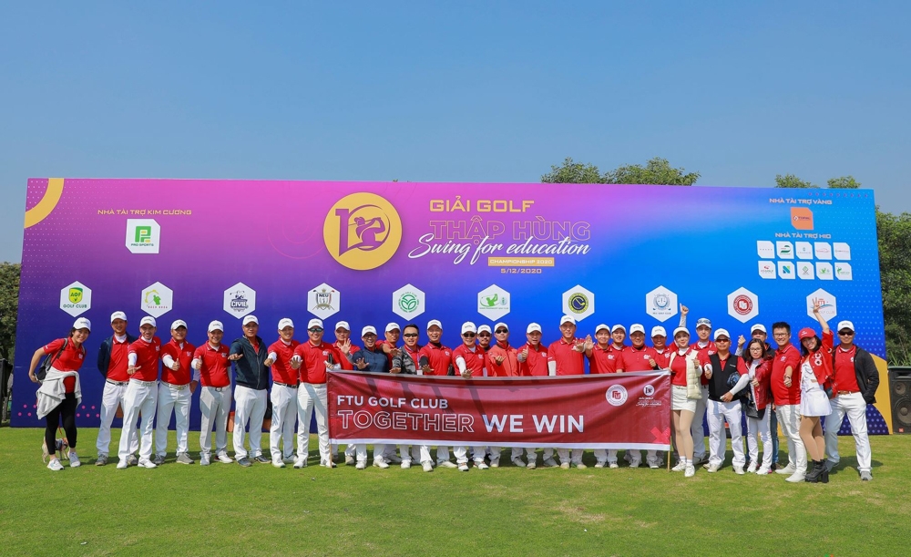 giai golf thap hung 2020 tang cuong ket noi gay quy ung ho hoc sinh sinh vien anh huong lu lut