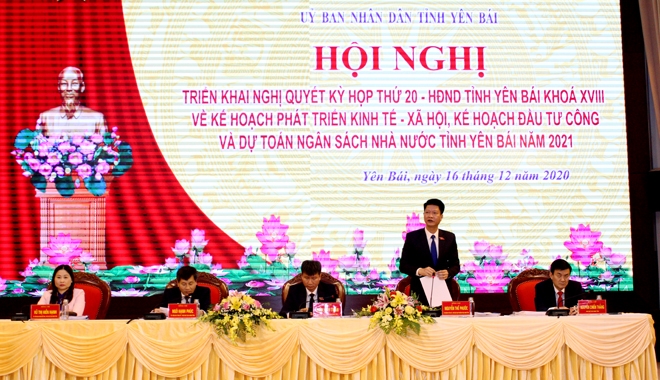 Yên Bái: Triển khai Nghị quyết Kỳ họp thứ 20 - HĐND tỉnh về Kế hoạch phát triển kinh tế - xã hội năm 2021