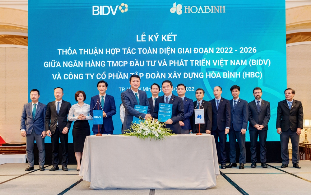 Tập đoàn Xây dựng Hòa Bình và Ngân hàng BIDV ký kết hợp tác toàn diện giai đoạn 2022-2026