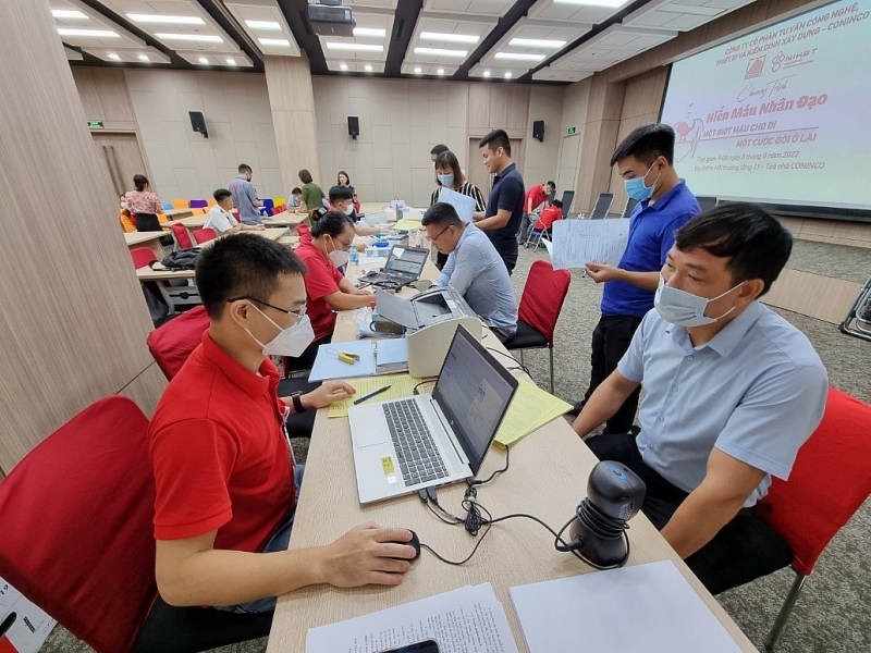 cong doan coninco to chuc chuong trinh hien mau nhan dao