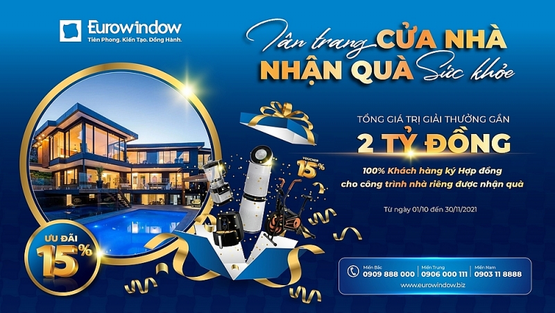 eurowindow tung bung khuyen mai uu dai nhan ba