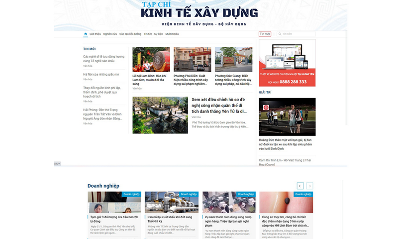 Phát hiện website giả mạo trang tin điện tử Viện Kinh tế xây dựng