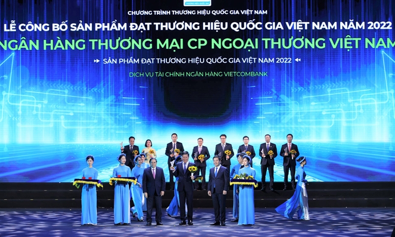 Vietcombank lần thứ 8 liên tiếp đạt Thương hiệu quốc gia Việt Nam