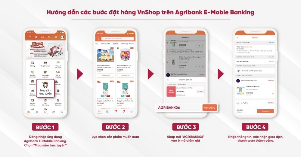 sieu uu dai thang 6 khi su dung ung dung agribank e mobile banking