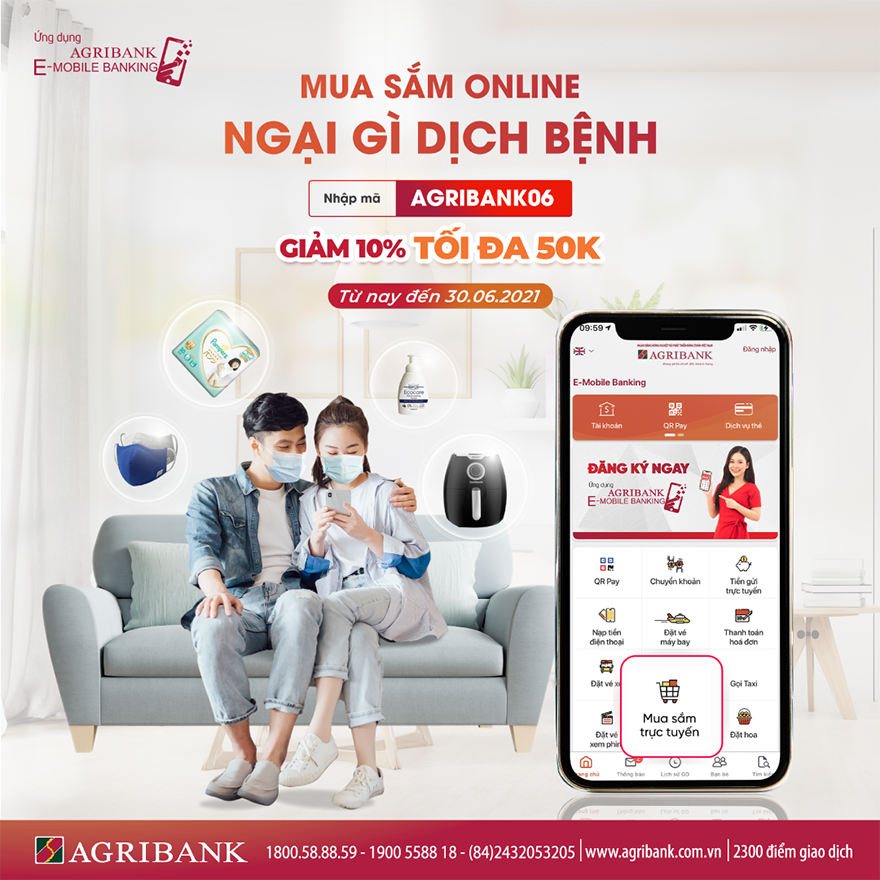 sieu uu dai thang 6 khi su dung ung dung agribank e mobile banking