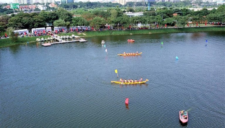 Gamuda Land Việt Nam đồng hành giải bơi chải truyền thống quận Hoàng Mai lần 2