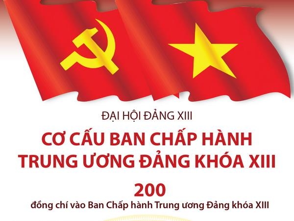 Cơ cấu Ban Chấp hành Trung ương Đảng khóa XIII