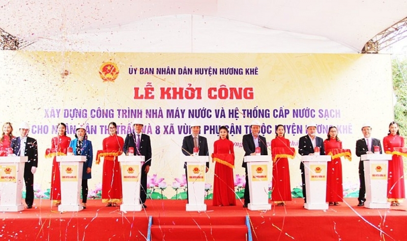 ha tinh khoi cong nha may nuoc sach co von dau tu 229 ty dong