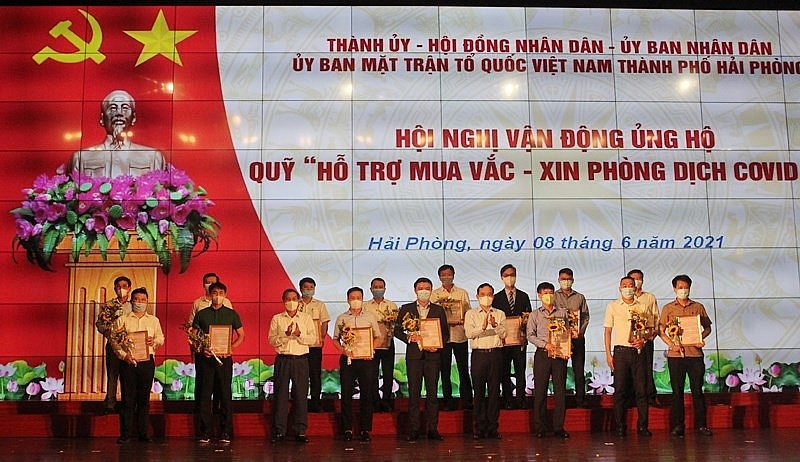 hai phong van dong quyen gop ung ho quy ho tro mua vac xin phong dich covid 19