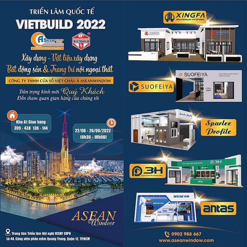 aseanwindow thanh cong bang chat luong va uy tin an tuong voi so luong gian hang ky luc tai vietbuild thanh pho ho chi minh 2022