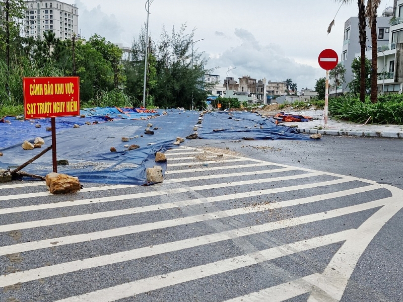 bai chay quang ninh toa nha nghieng tiem an hiem hoa trong khu dan cu