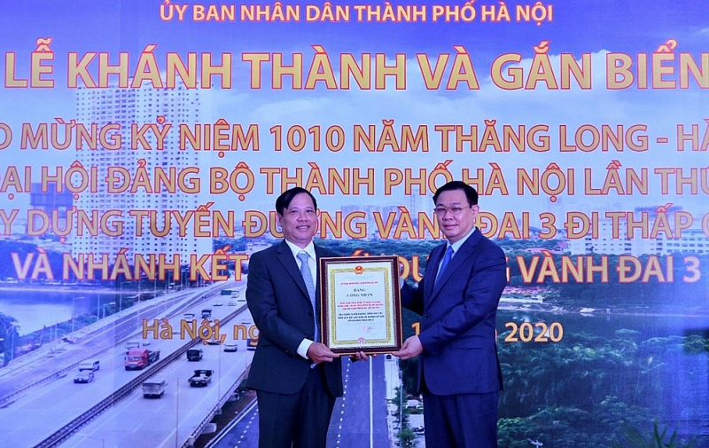 khanh thanh tuyen duong vanh dai 3 di thap qua ho linh dam