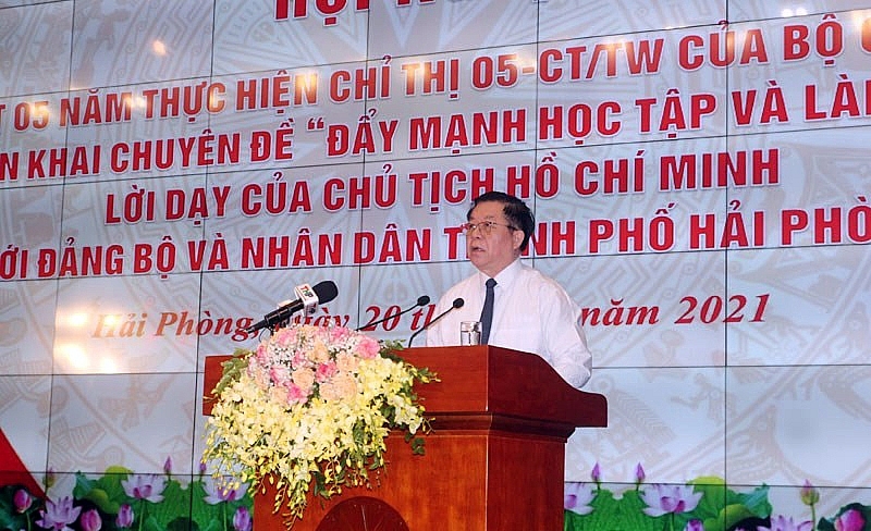 day manh hoc tap va lam theo loi day cua chu tich ho chi minh voi dang bo va nhan dan thanh pho hai phong