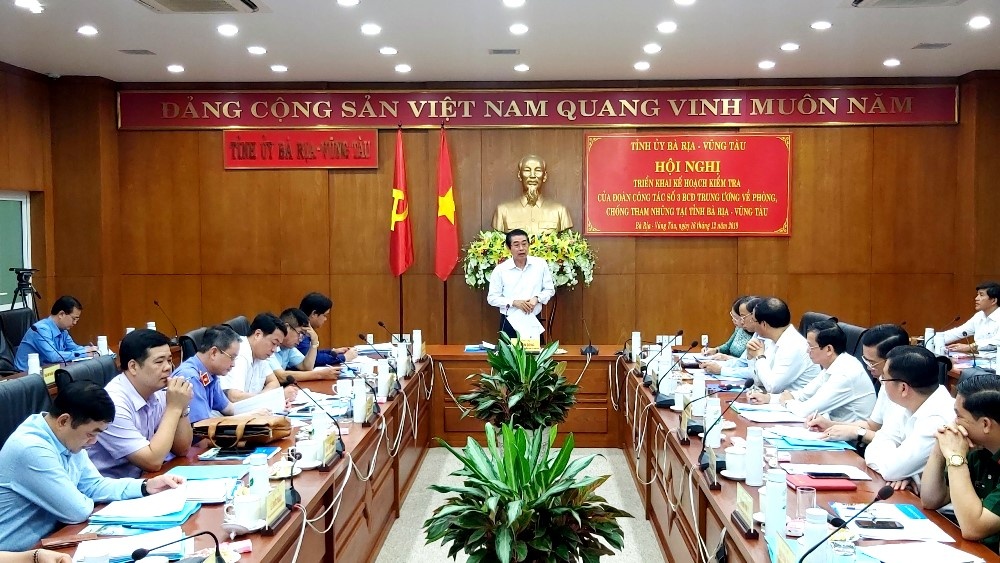 Ban Chỉ đạo Trung ương về phòng, chống tham nhũng làm việc tại Bà Rịa - Vũng Tàu