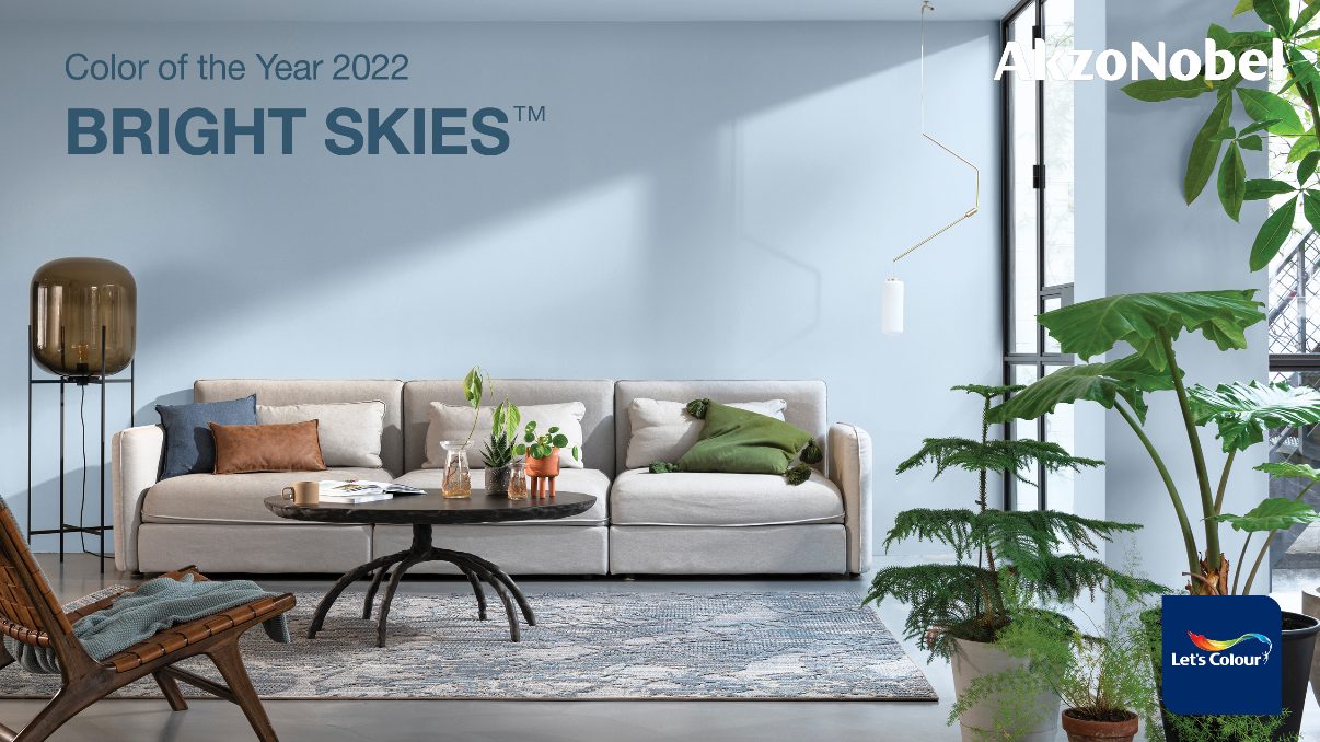 xanh hy vong bright skies la mau dulux cua nam 2022